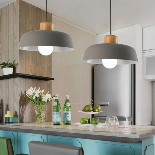 Colour accent pendant bedside lamp noctivehome.uk