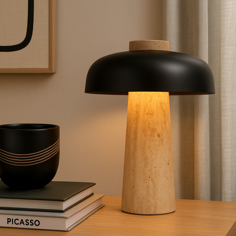 Stone bedside table lamp - Noctive Home