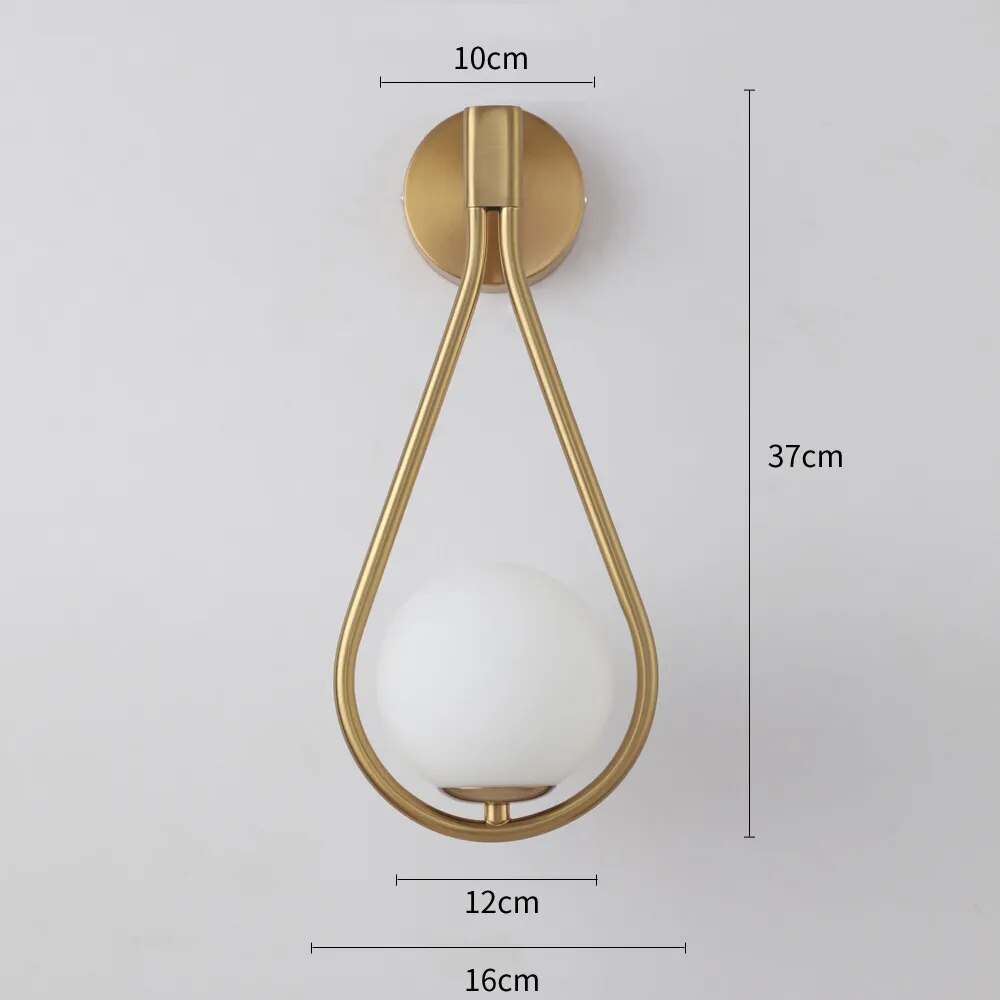 Drop-shaped wall bedside lamp noctivehome.uk