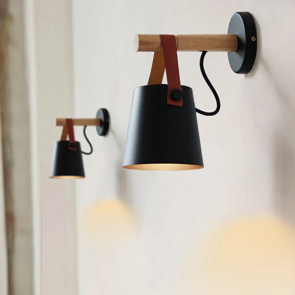 Industrial bell-shaped wall bedside lamp noctivehome.uk