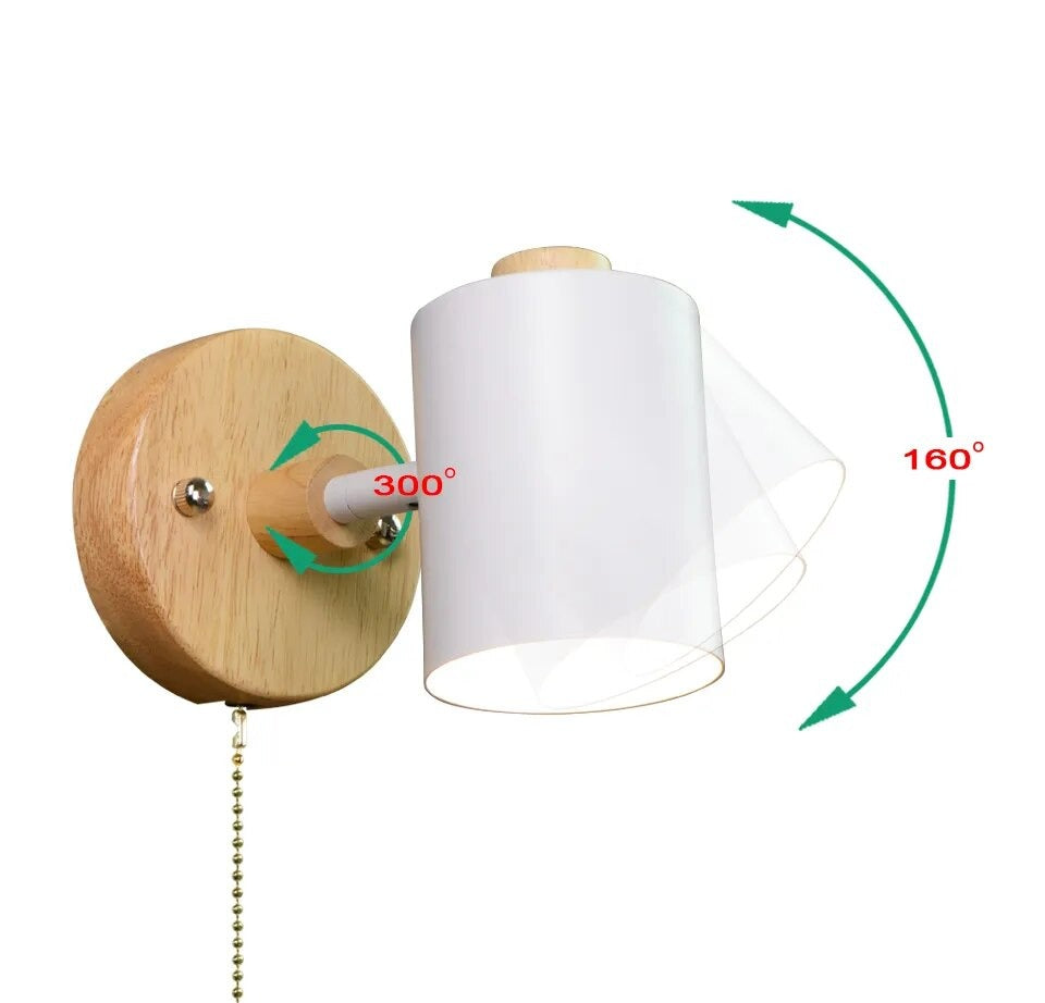 Wooden wall bedside lamp - Noctive Home