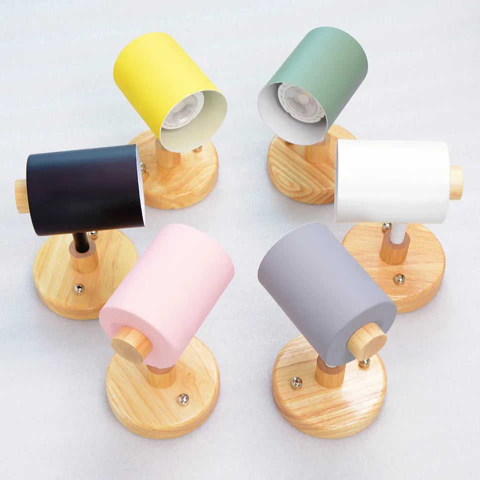 Wooden wall bedside lamp noctivehome.uk