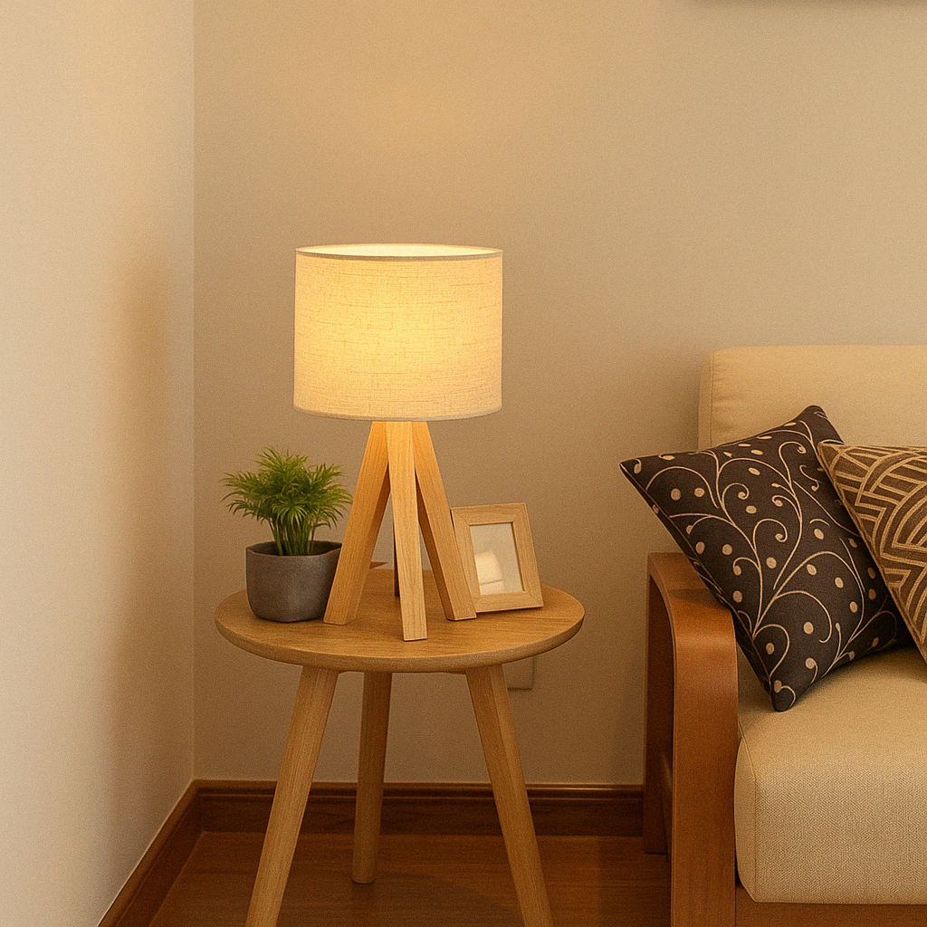 Wooden bedside table lamp - Noctive Home