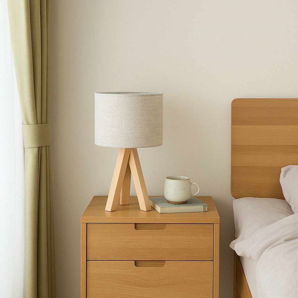 Wooden bedside table lamp - Noctive Home