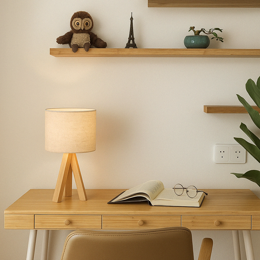 Wooden bedside table lamp - Noctive Home