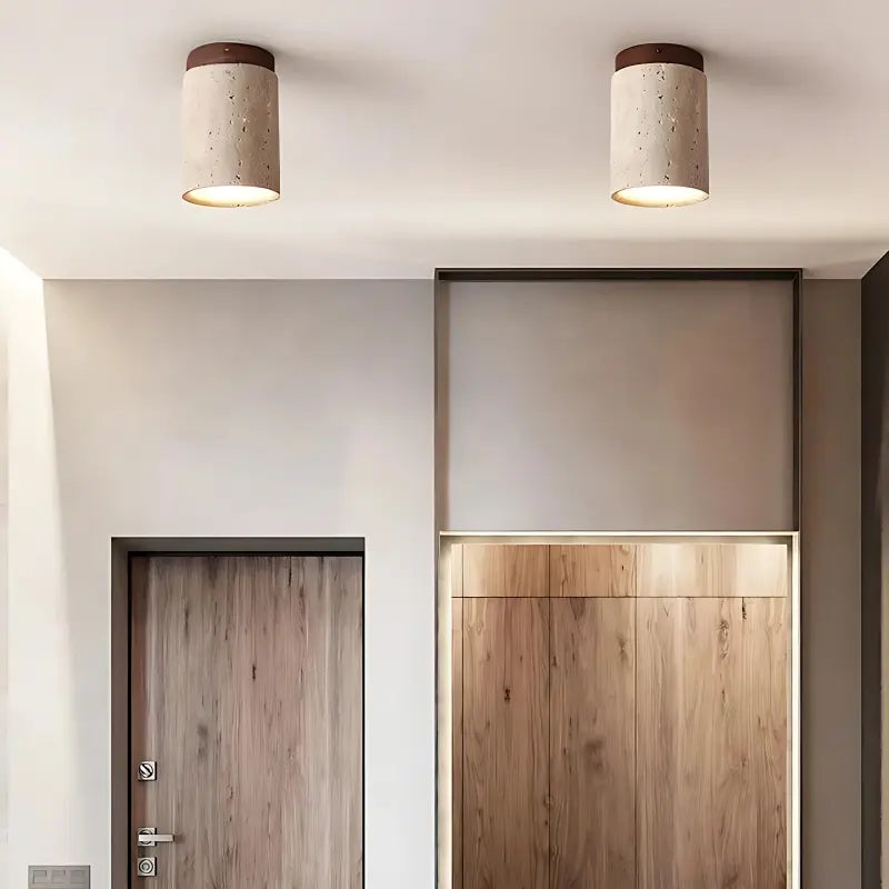 Japanese stone ceiling-style lamp - Noctive Home