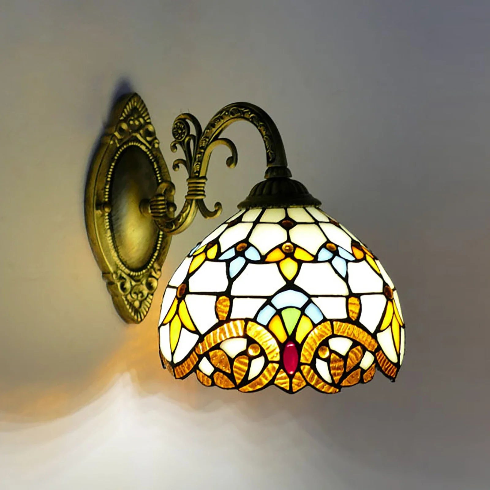 Stained glass wall bedside lamp - Noctive Home
