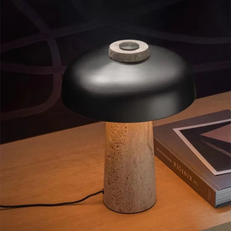 Stone bedside table lamp - Noctive Home