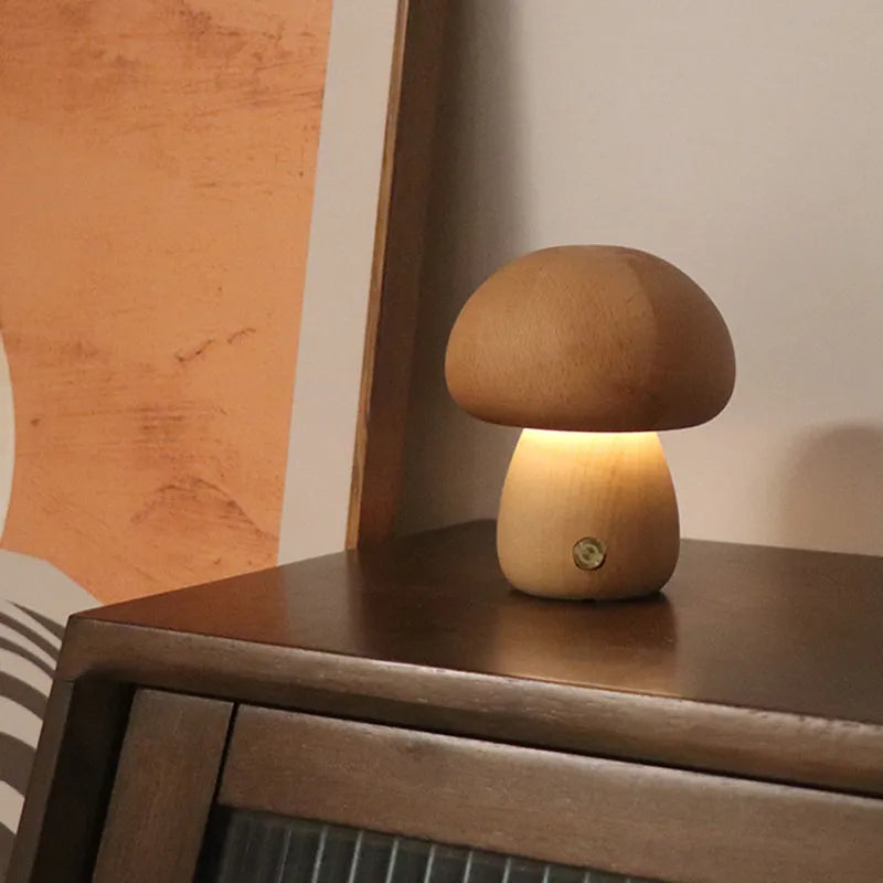 Mushroom bedside table lamp noctivehome.uk