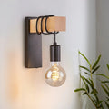 Industrial hanging wall bedside lamp noctivehome.uk
