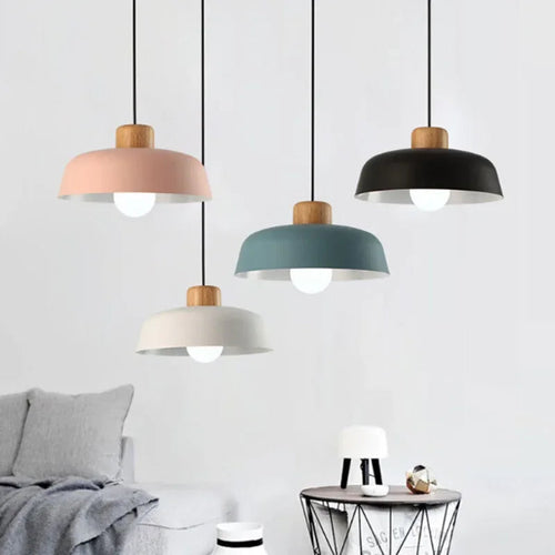 Colour accent pendant bedside lamp noctivehome.uk