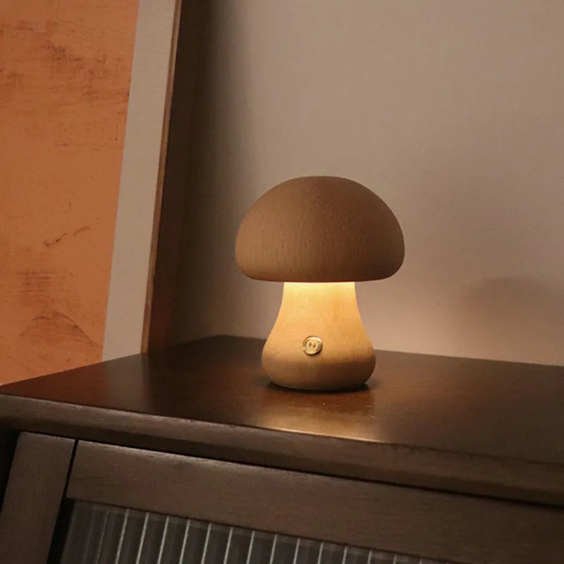 Mushroom bedside table lamp noctivehome.uk