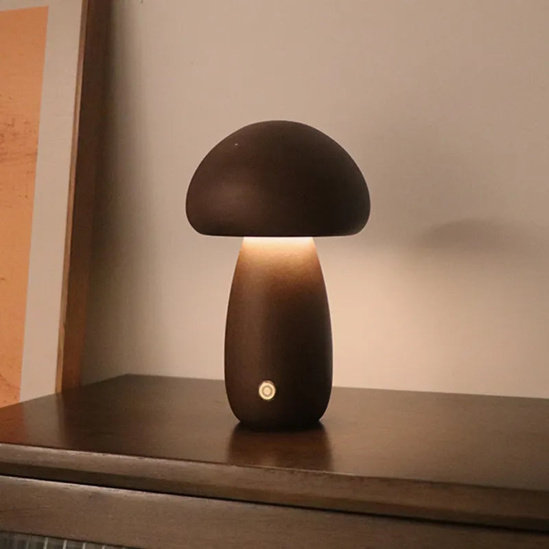 Mushroom bedside table lamp noctivehome.uk