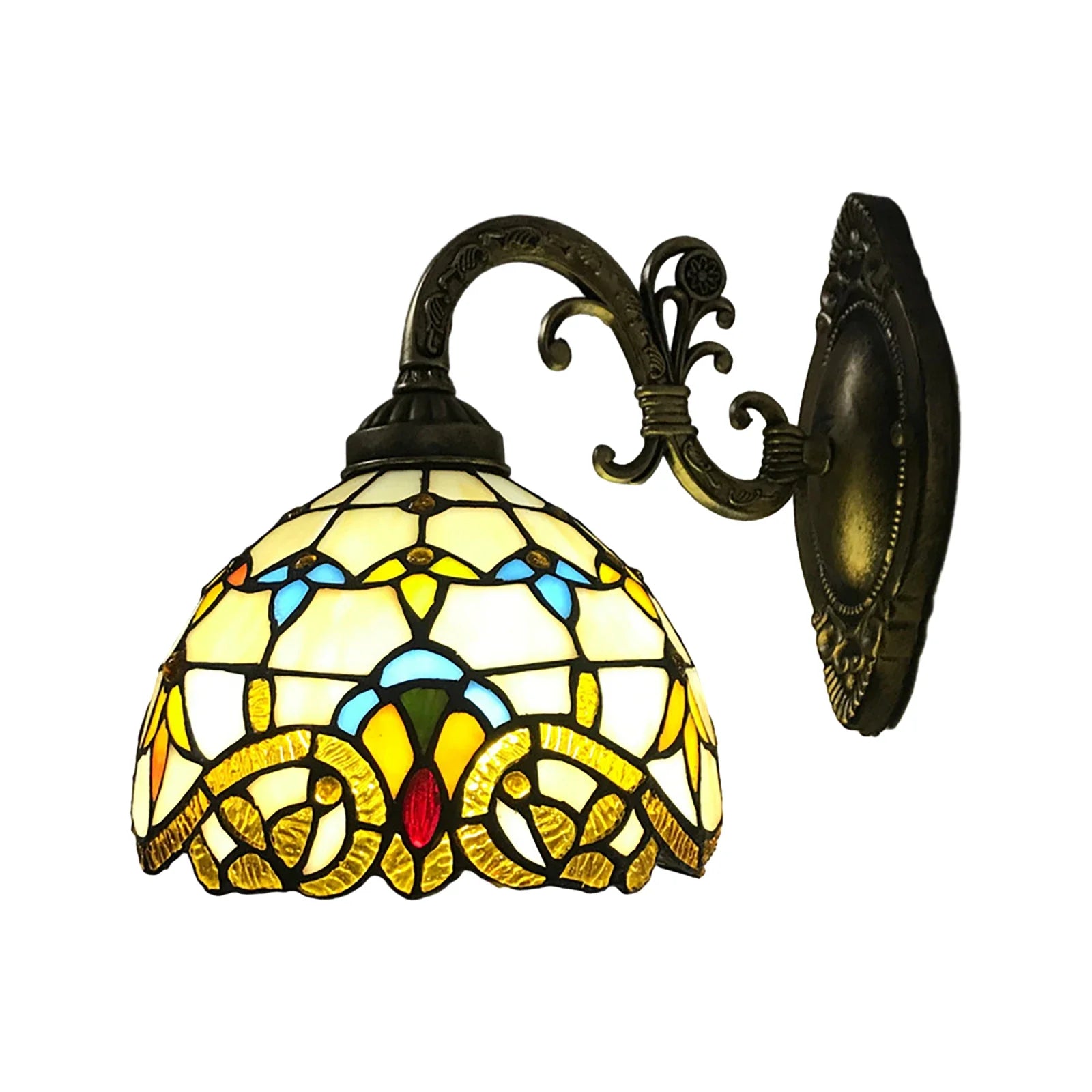 Stained glass wall bedside lamp - Noctive Home