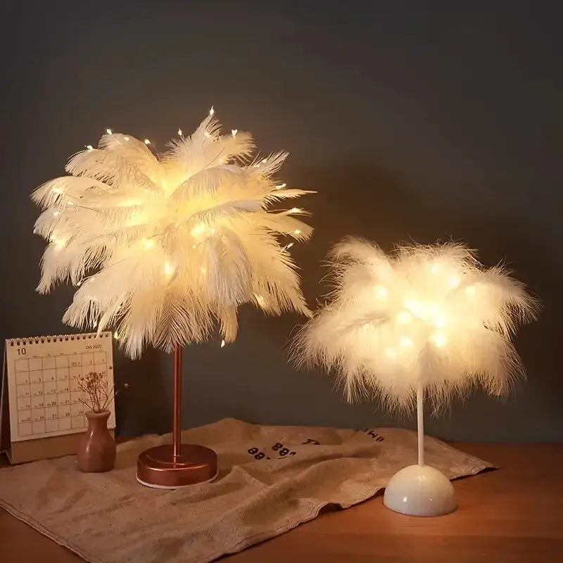 Feather-style bedside lamp noctivehome.uk