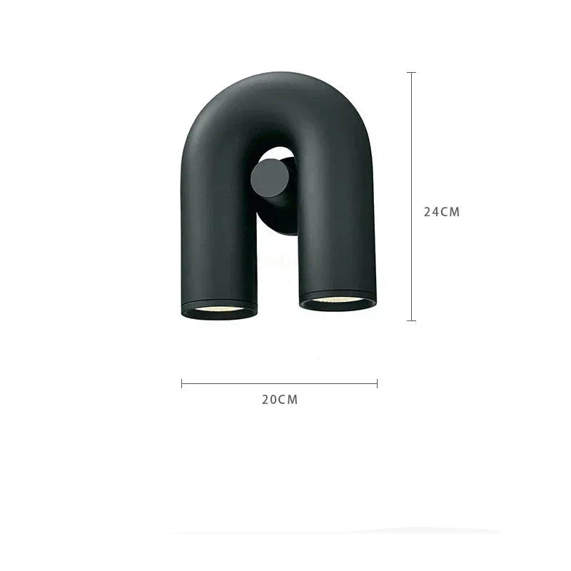 U-shaped Nordic wall bedside lamp noctivehome.uk