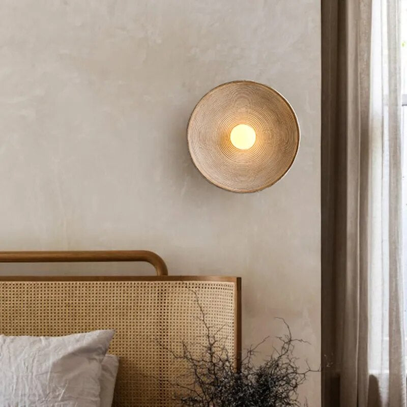 Round vintage wall bedside lamp - Noctive Home