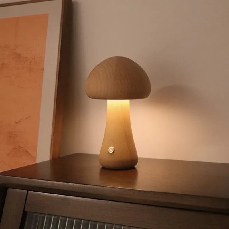 Mushroom bedside table lamp noctivehome.uk