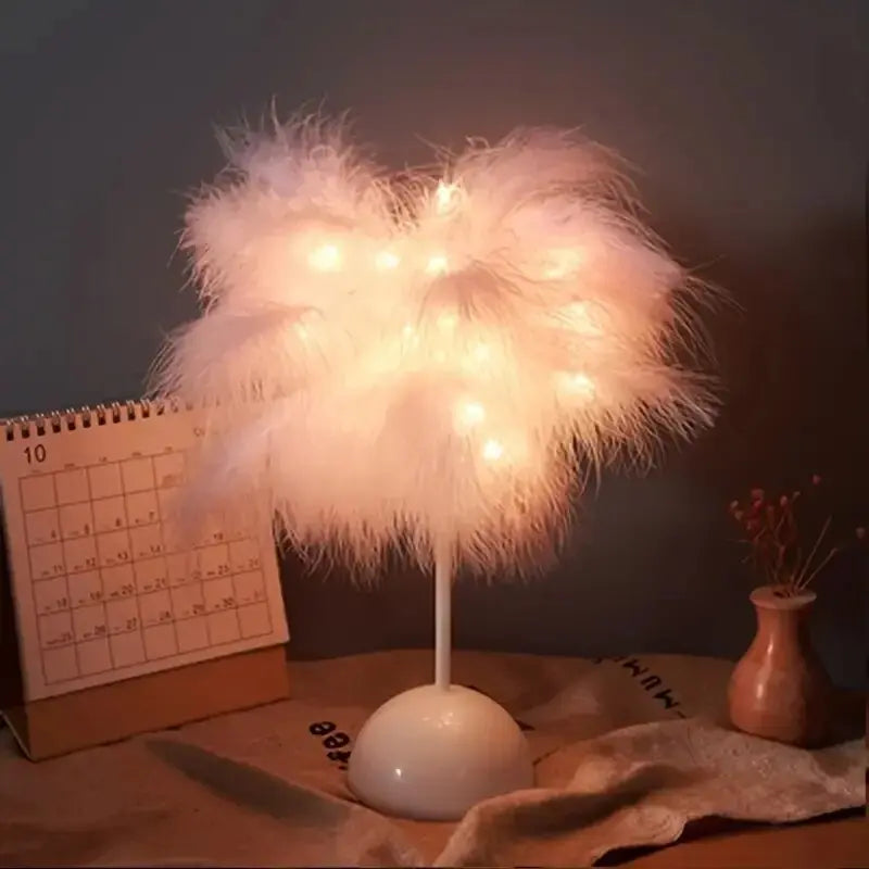 Feather-style bedside lamp noctivehome.uk