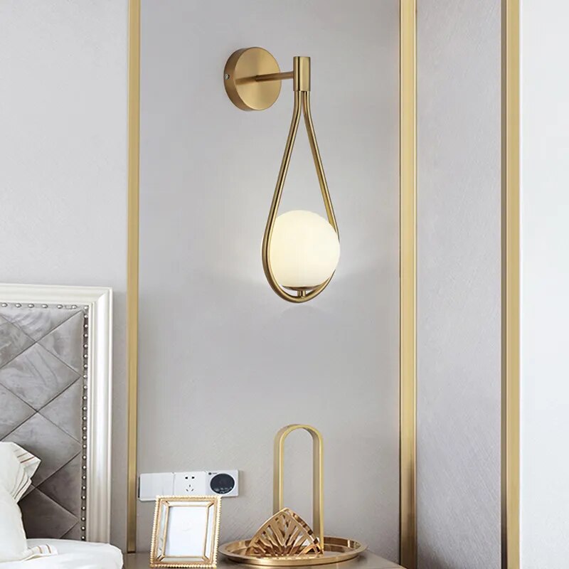 Drop-shaped wall bedside lamp noctivehome.uk