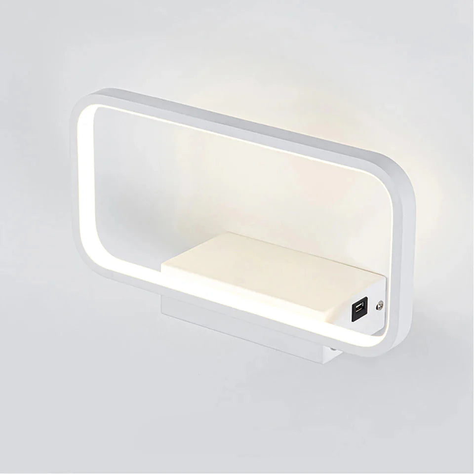 Touch wall bedside lamp with phone charger - Noctive Home