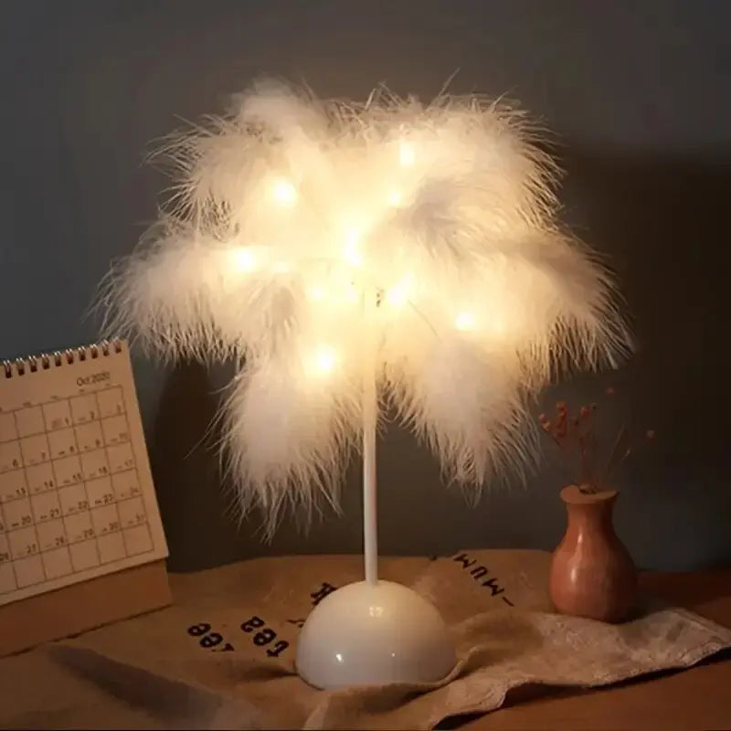 Feather-style bedside lamp noctivehome.uk