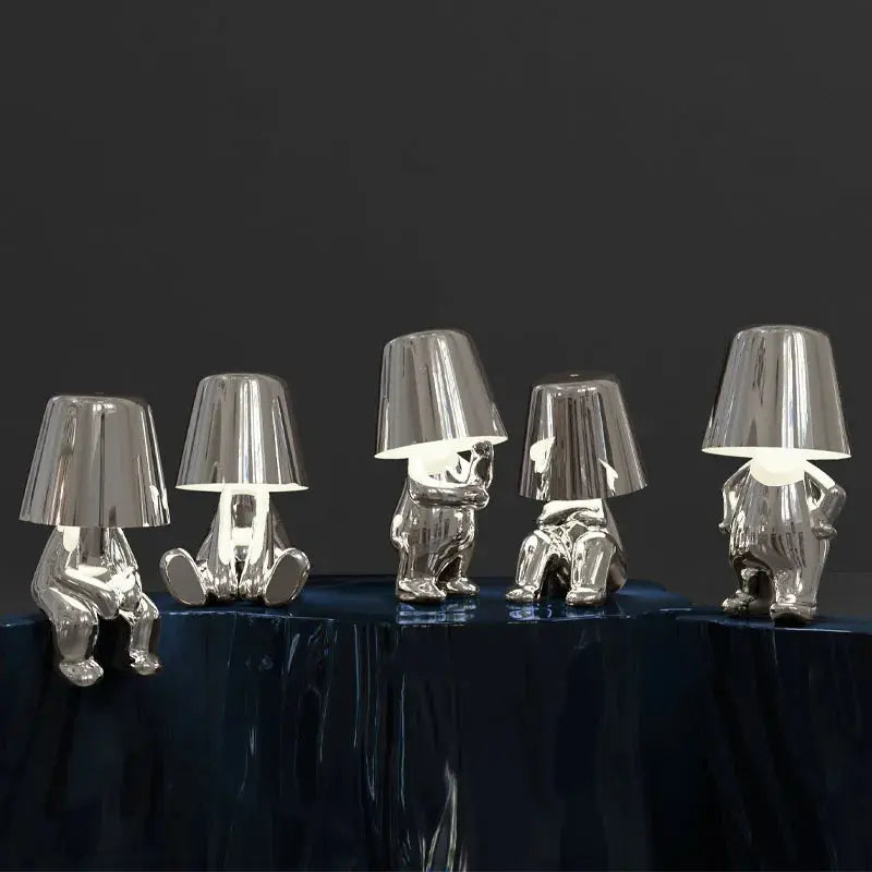 Mr Silver & Mr Gold bedside lamps noctivehome.uk
