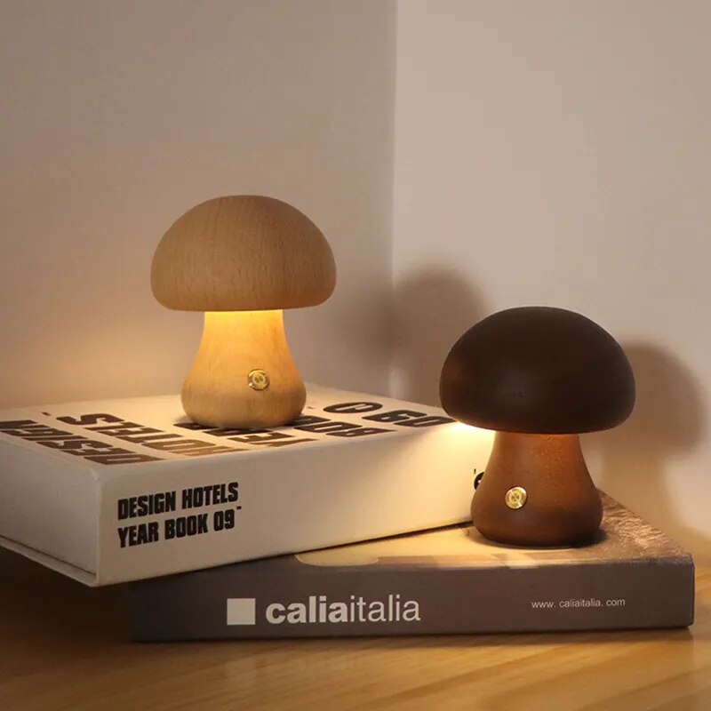 Mushroom bedside table lamp noctivehome.uk