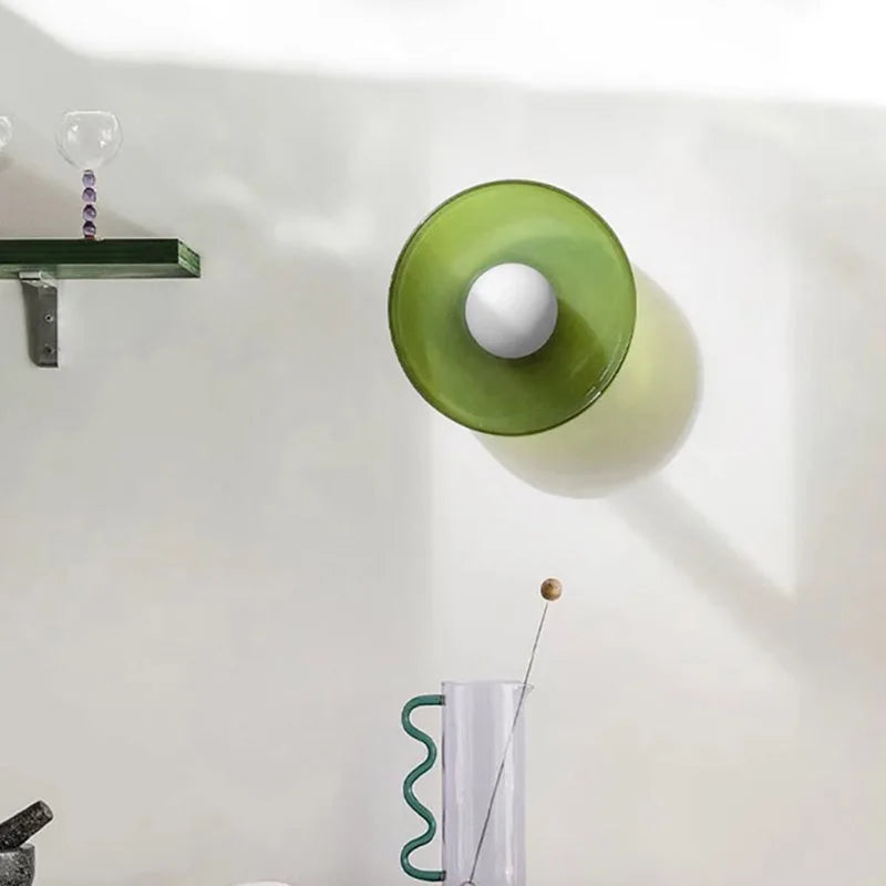 Glass wall bedside lamp noctivehome.uk