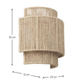 Woven rattan wall bedside lamp - Noctive Home