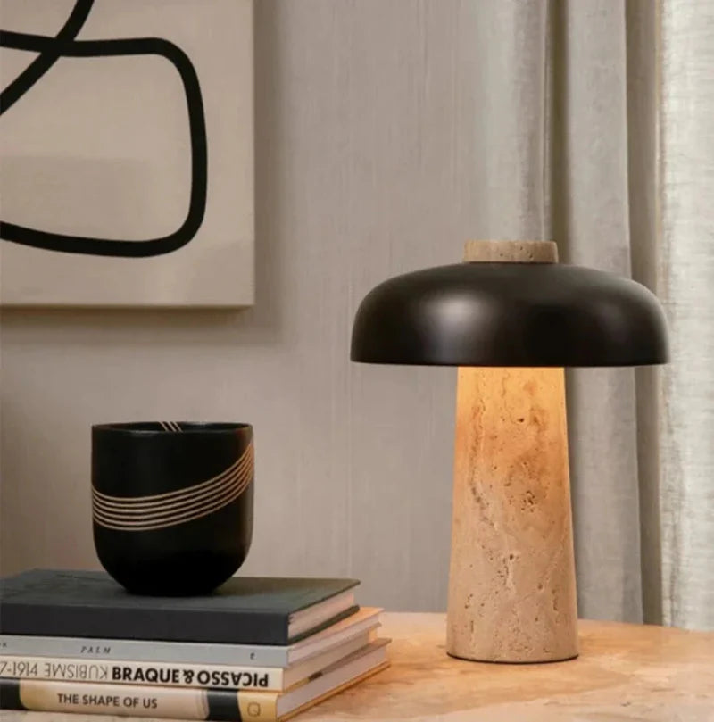 Stone bedside table lamp - Noctive Home