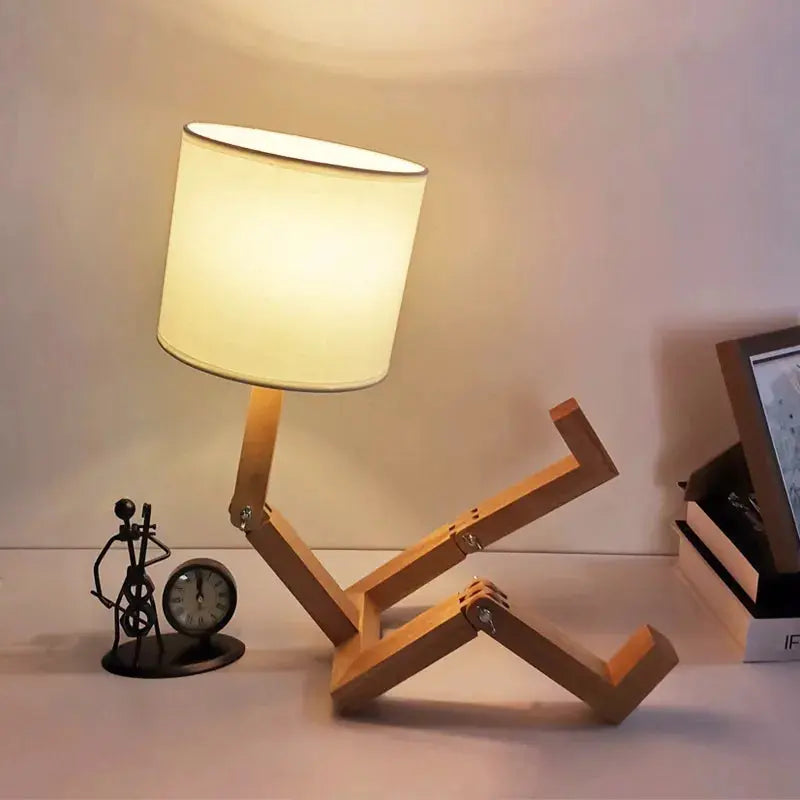 Flexible wooden bedside lamp noctivehome.uk