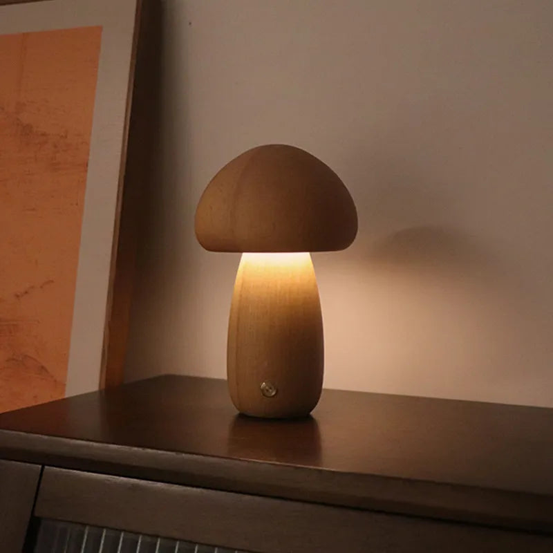 Mushroom bedside table lamp noctivehome.uk