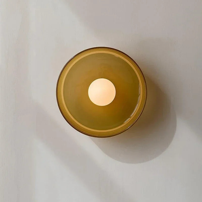 Glass wall bedside lamp noctivehome.uk