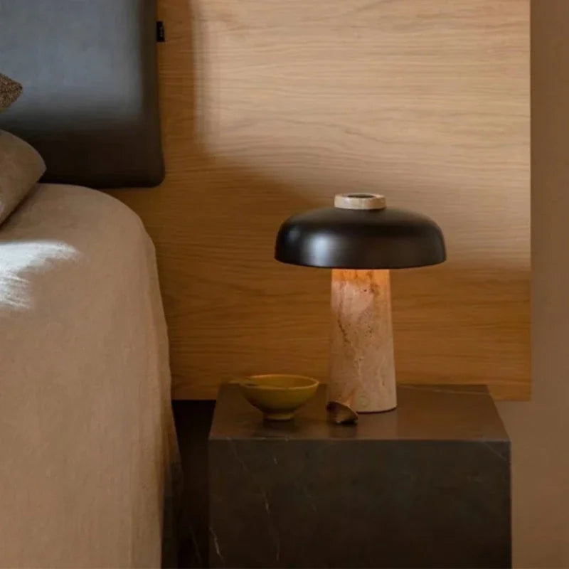 Stone bedside table lamp - Noctive Home