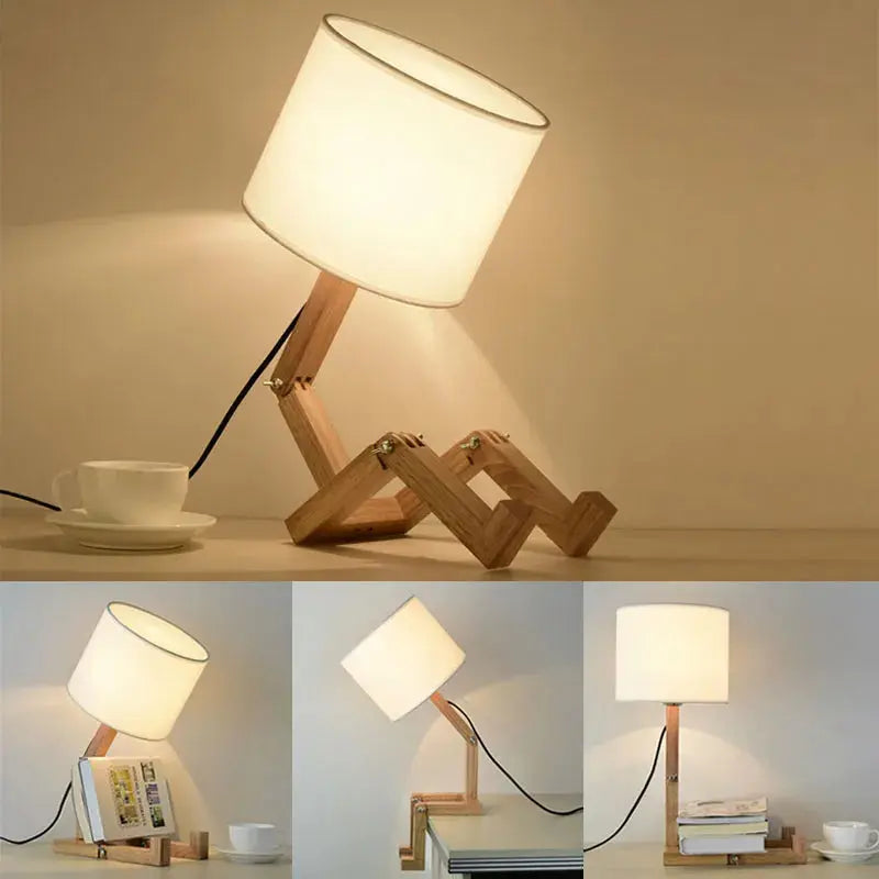 Flexible wooden bedside lamp noctivehome.uk