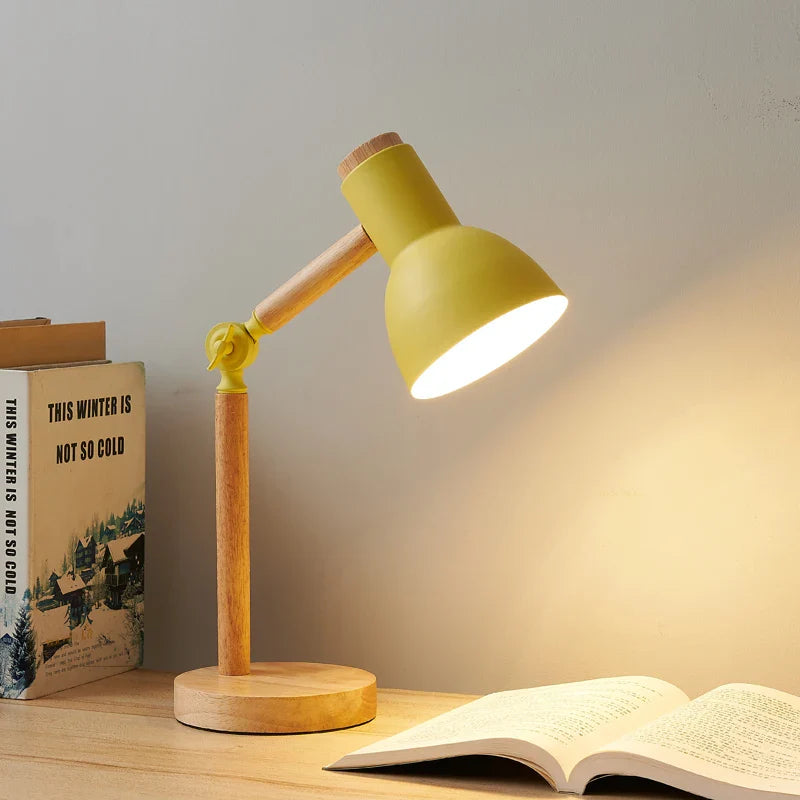 Adjustable wooden Nordic bedside lamp - Noctive Home