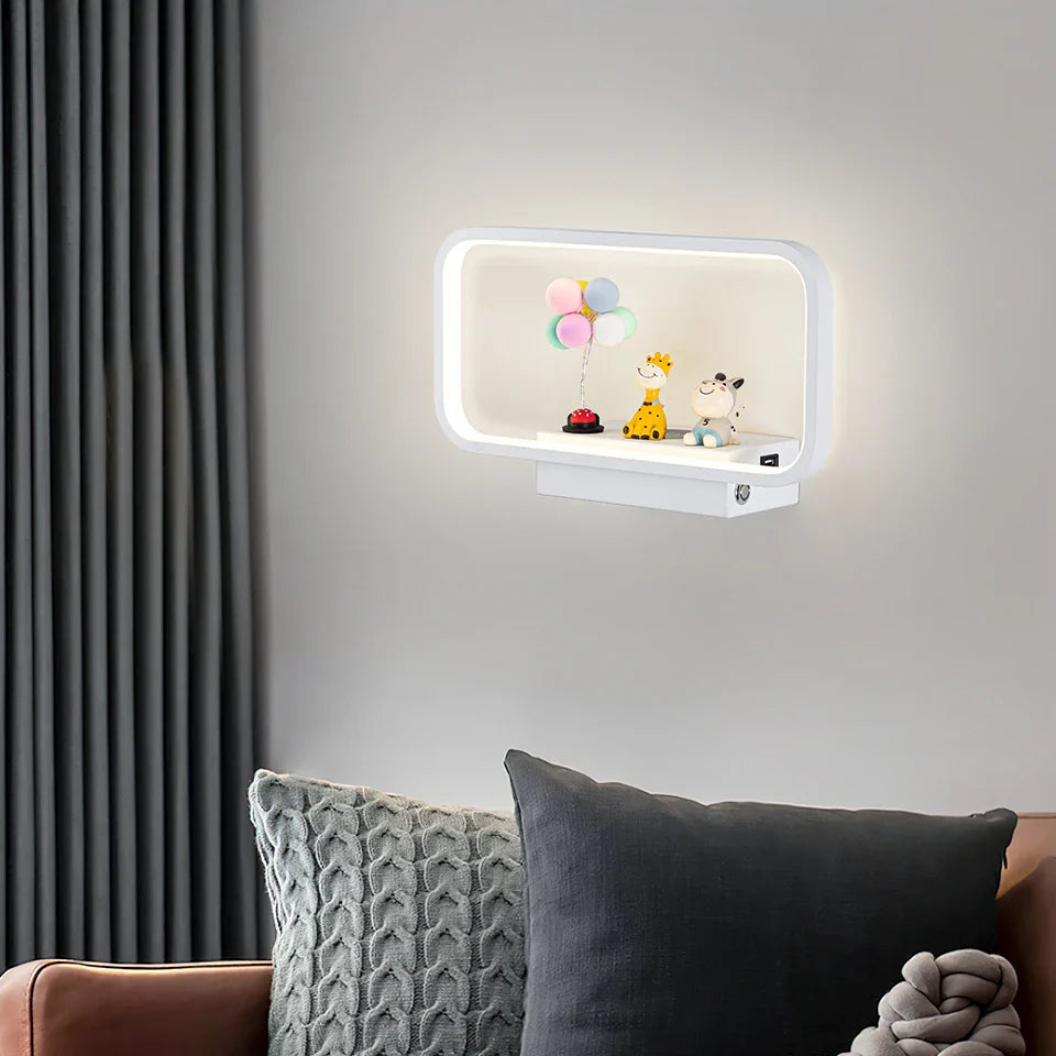 Touch wall bedside lamp with phone charger - Noctive Home