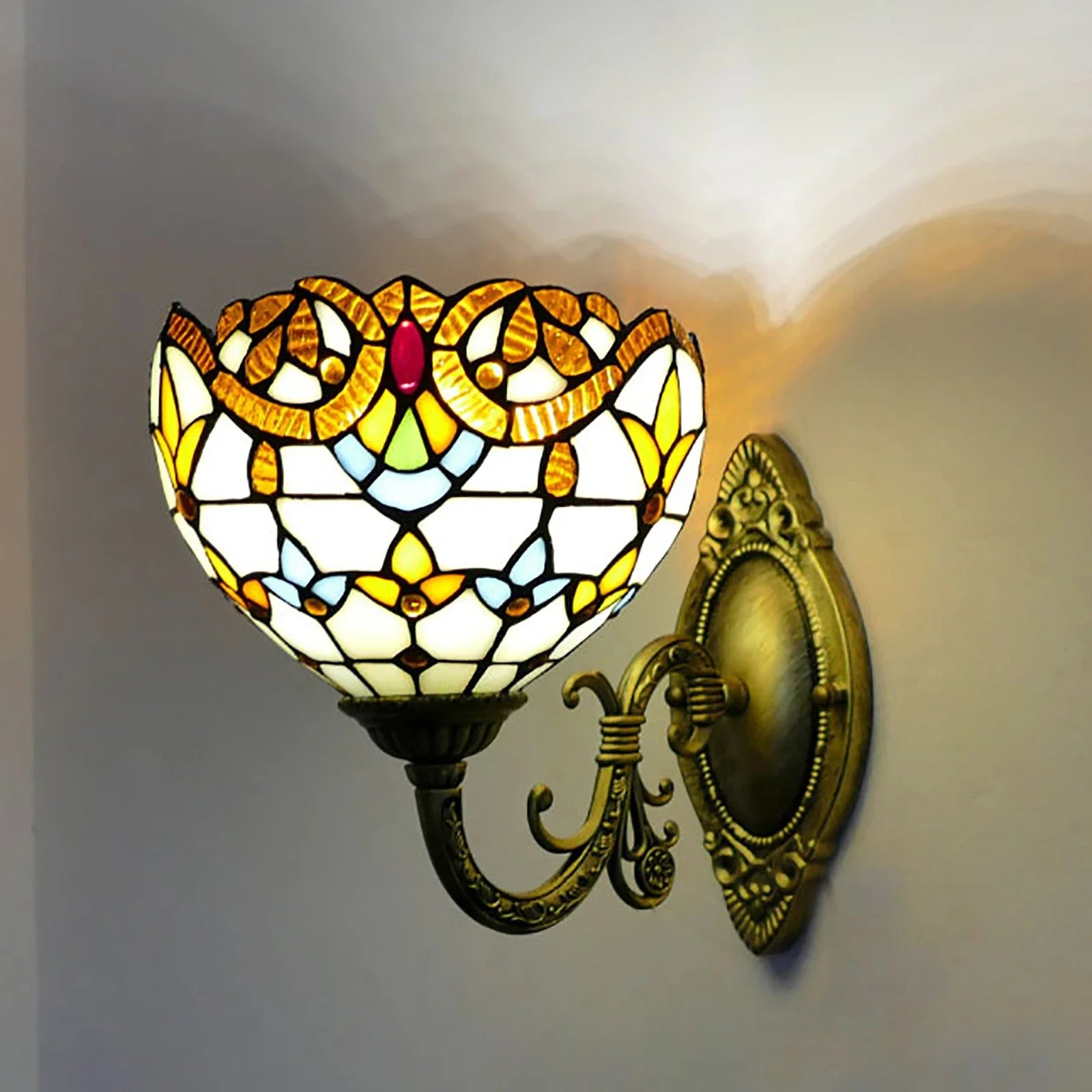 Stained glass wall bedside lamp - Noctive Home