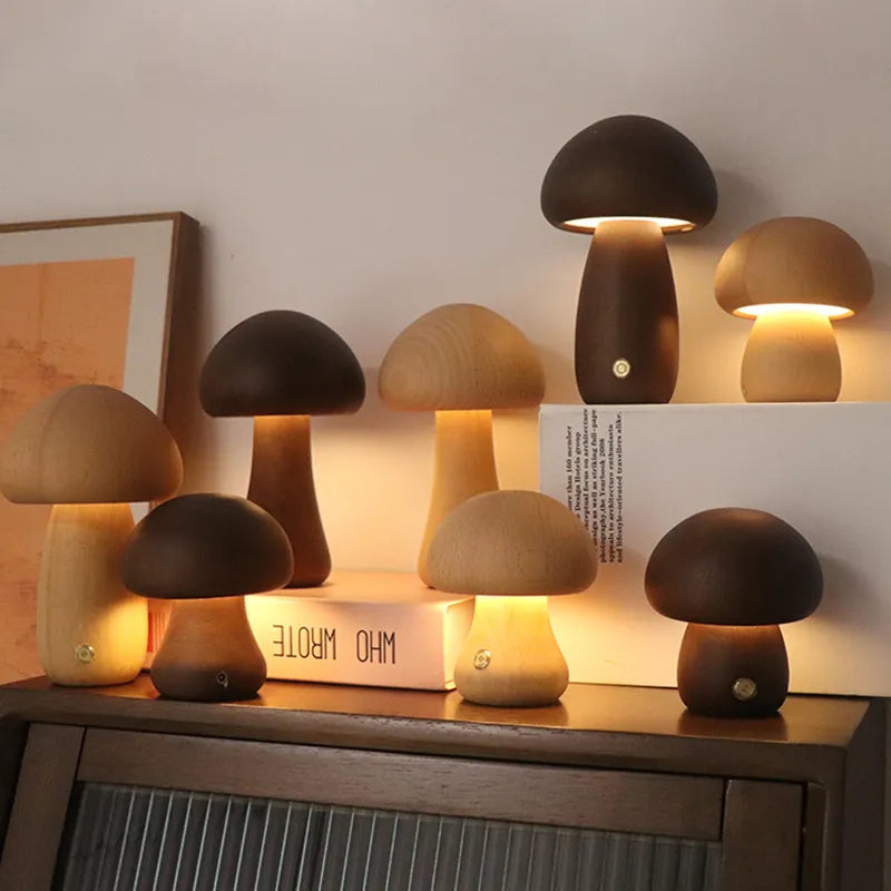 Mushroom bedside table lamp noctivehome.uk