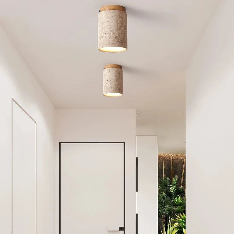 Japanese stone ceiling-style lamp - Noctive Home