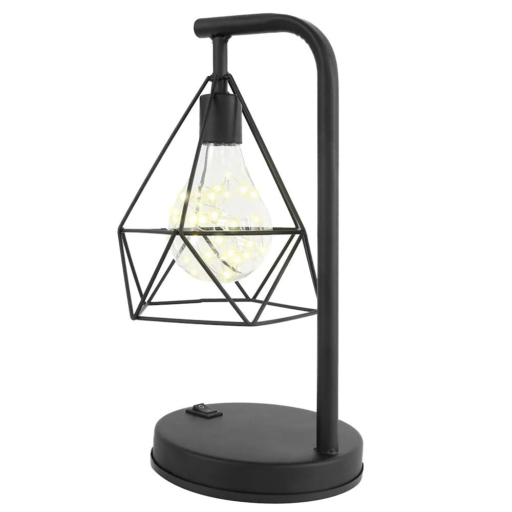 Geometric industrial bedside lamp - Noctive Home