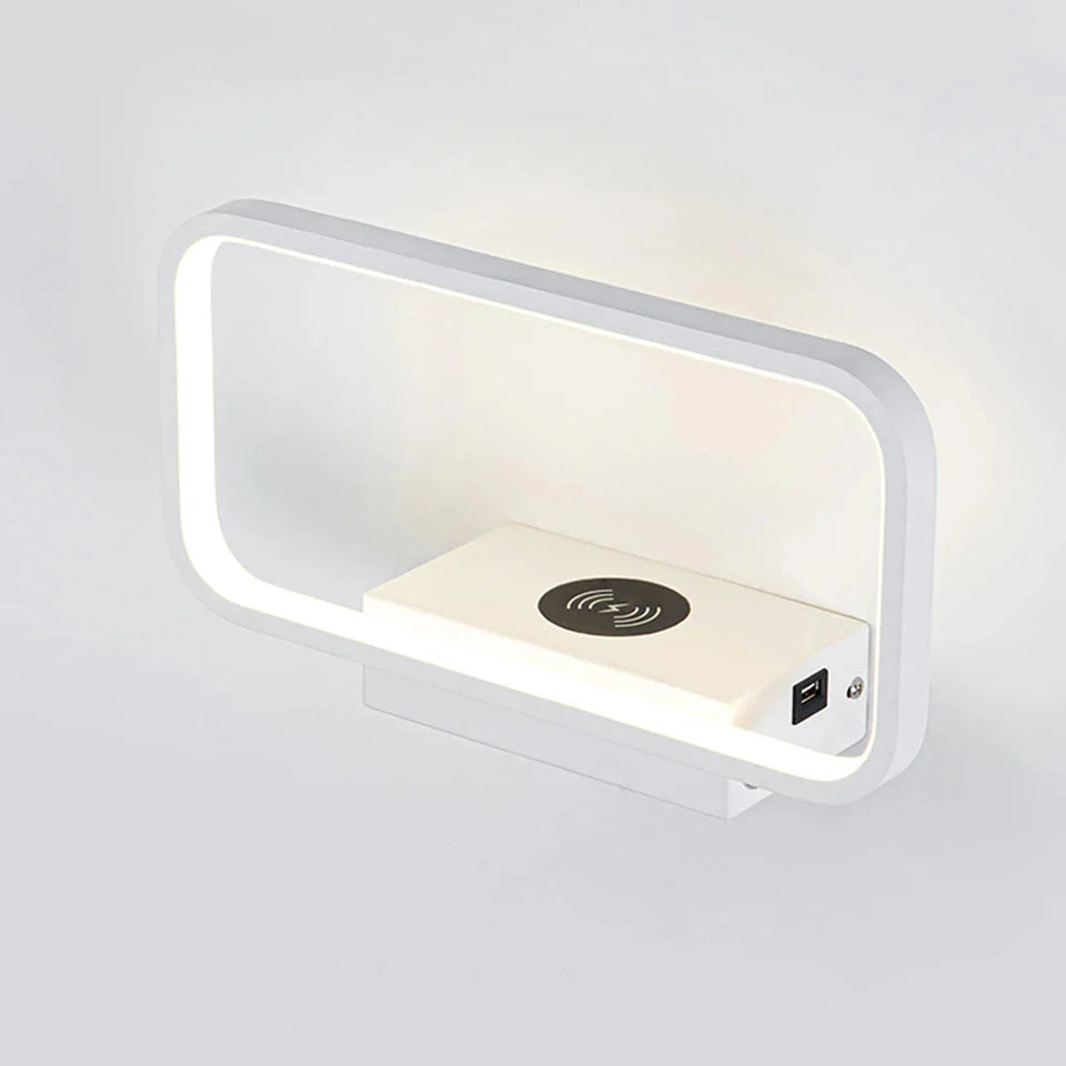 Touch wall bedside lamp with phone charger - Noctive Home